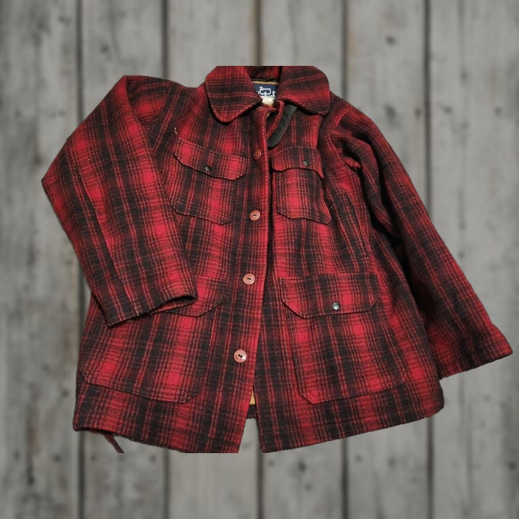 Vintage VINTAGE Woolrich Hunting Jacket Pants Buffalo Plaid Mackinaw Sz 42 38 Men Red and Black Wool Regular Jacket Pants Mens 60s Hunt Size US 42 / EU 58 - 1 Thumbnail