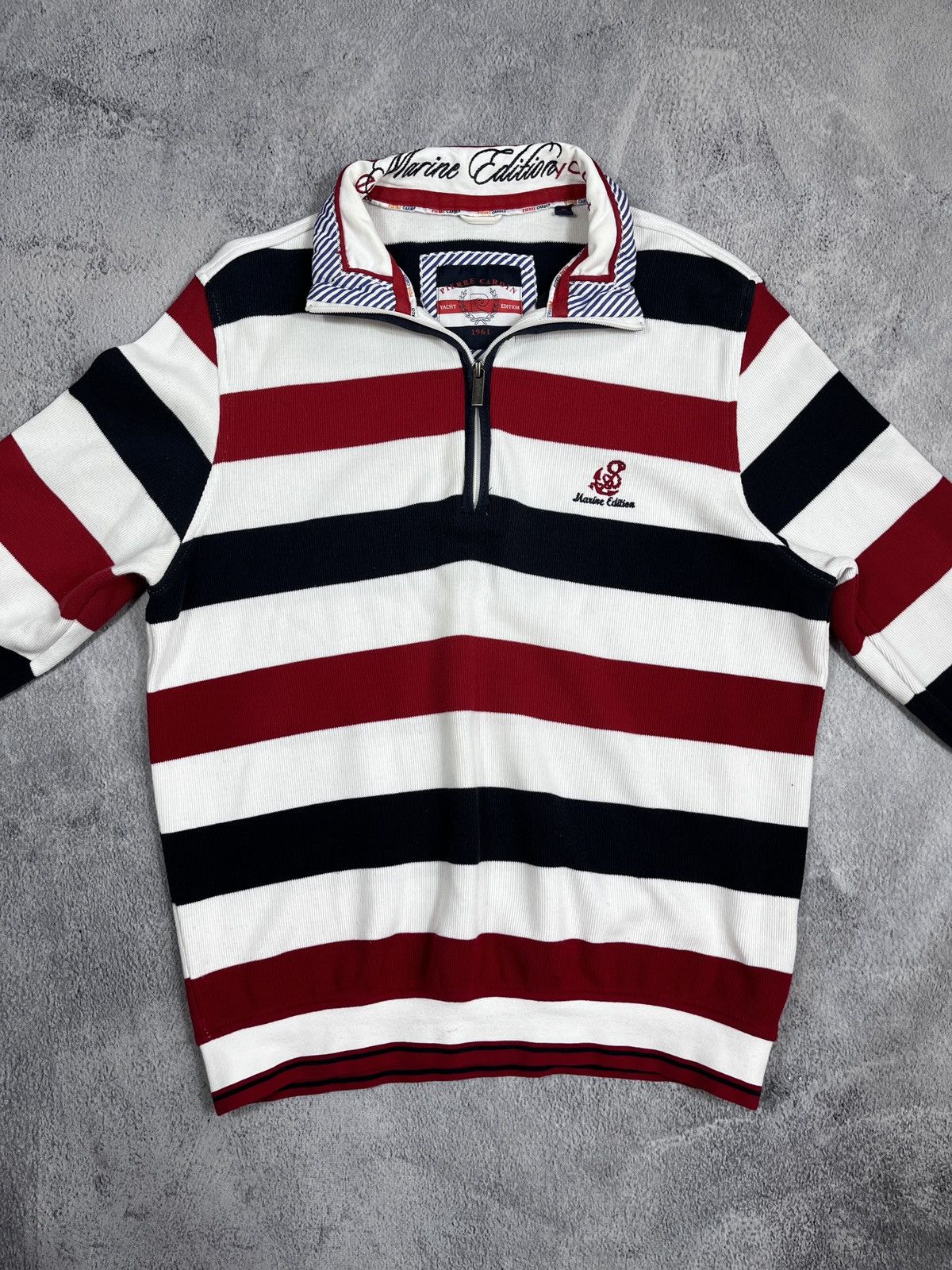 Pierre Cardin Vintage Y2K Pierre Cardin striped zip polo oldmoney style S Size US S / EU 44-46 / 1 - 2 Thumbnail
