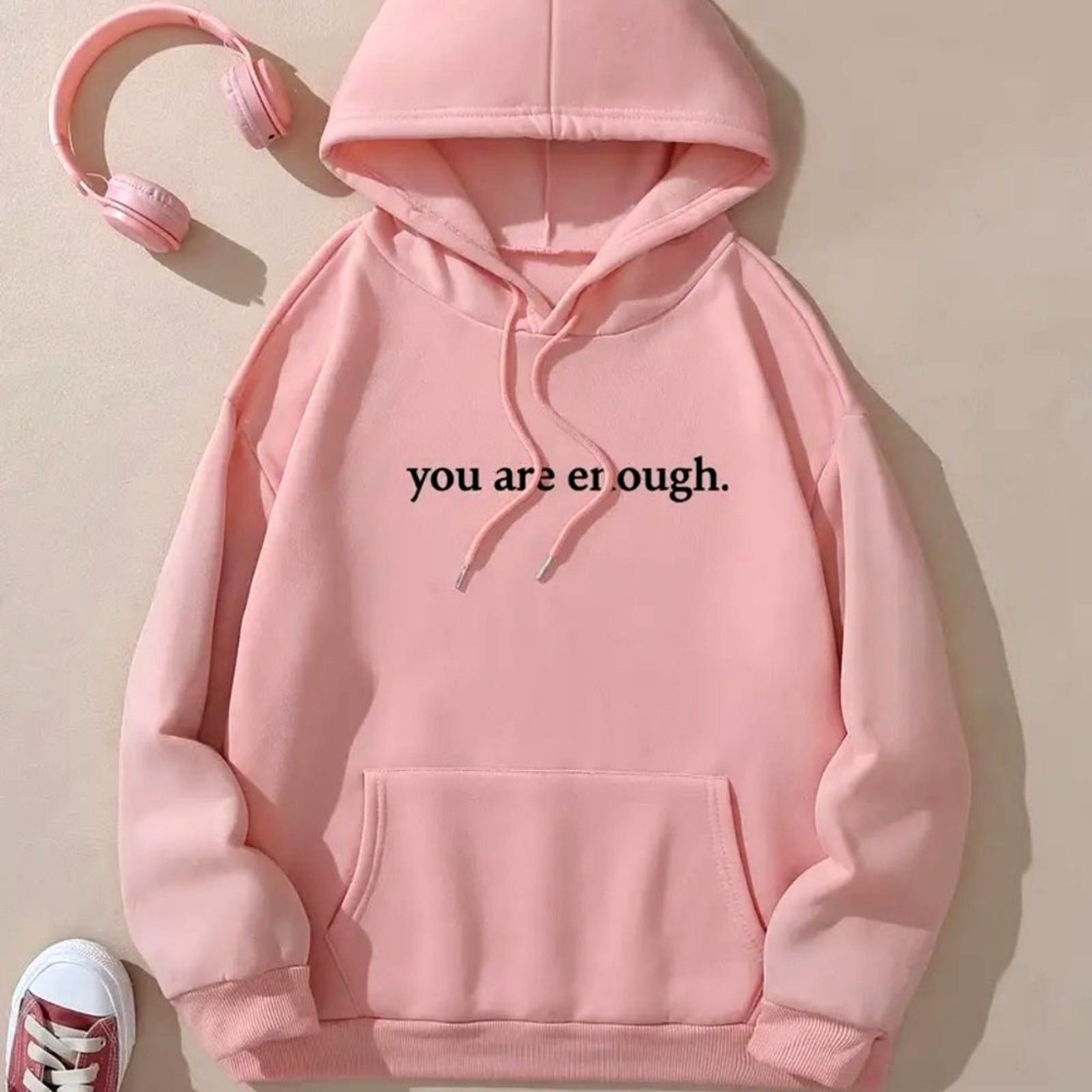 Other You Are Enough Sweatshirt Message on Back Pink Size XL (12) Size XL / US 12-14 / IT 48-50 - 3 Thumbnail