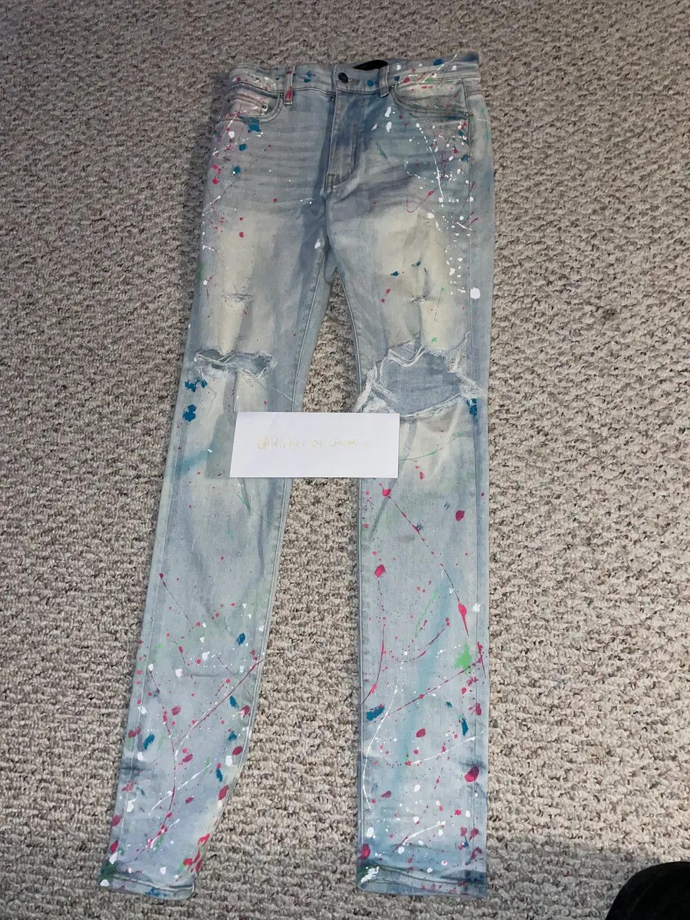 Amiri Amiri Paint Splatter Jeans Size US 31 - 1 Thumbnail