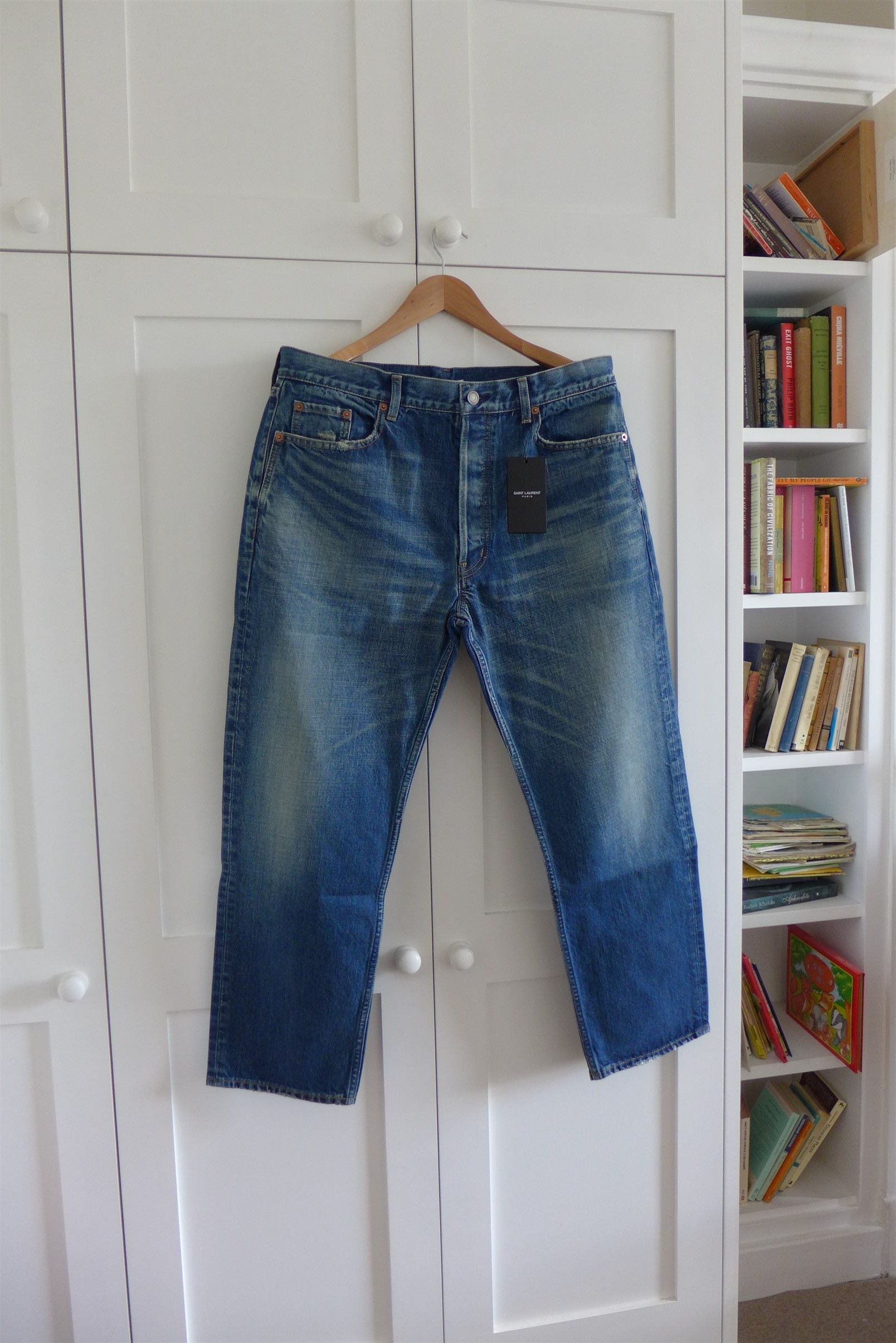 Saint Laurent Paris Saint Laurent D34 Mick Jeans -- Authentic Vintage Blue Denim Size US 32 / EU 48 - 5 Thumbnail