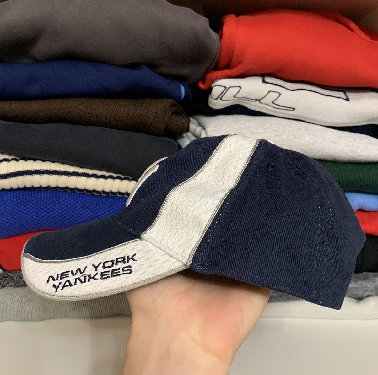 New York Yankees × Vintage Vintage New York Yankees Big Logo Cap Hat Size ONE SIZE - 15 Thumbnail