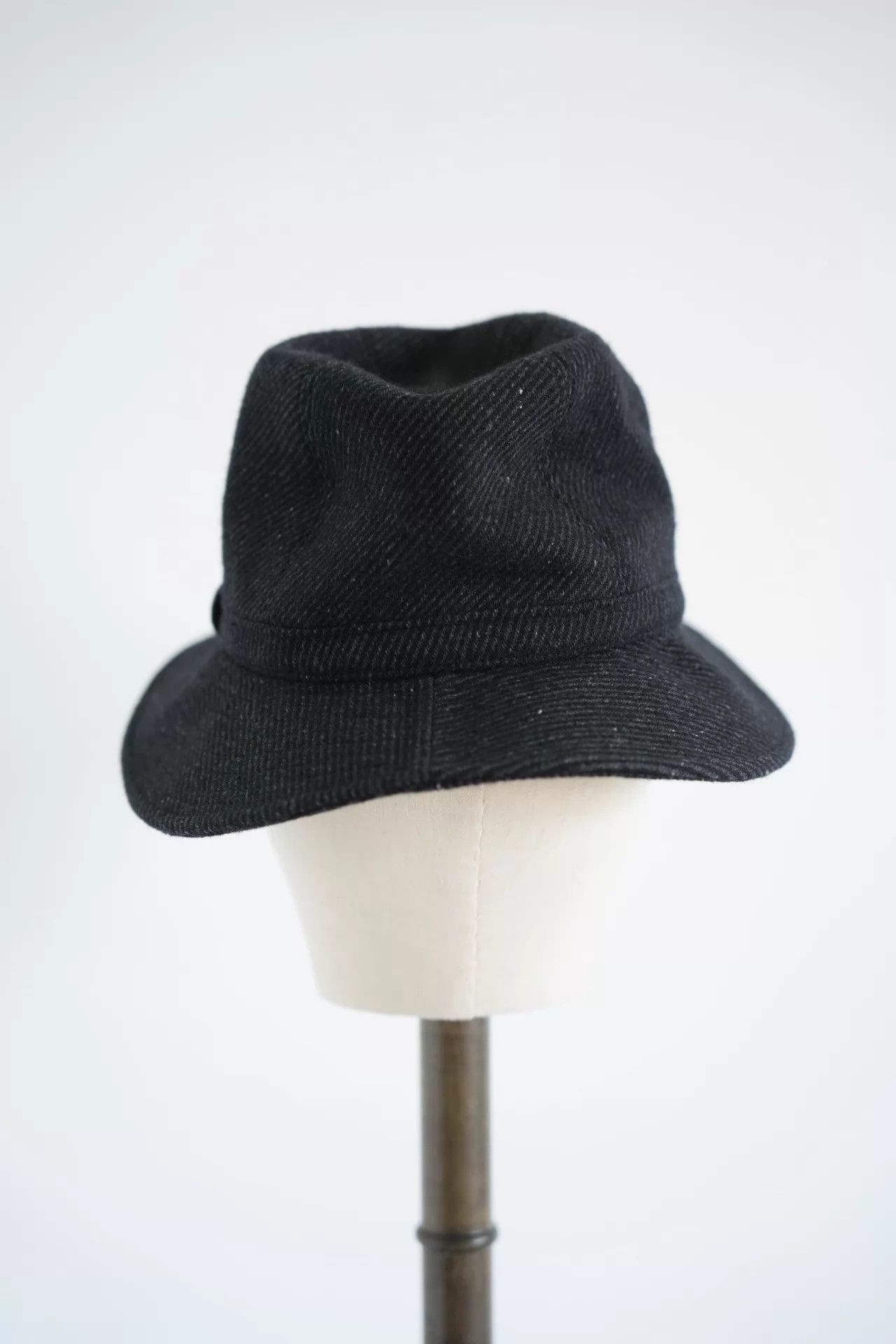 Yohji Yamamoto Yohji Yamamoto 15AW Mens Black Tweed Wool Fedora Size ONE SIZE - 4 Thumbnail