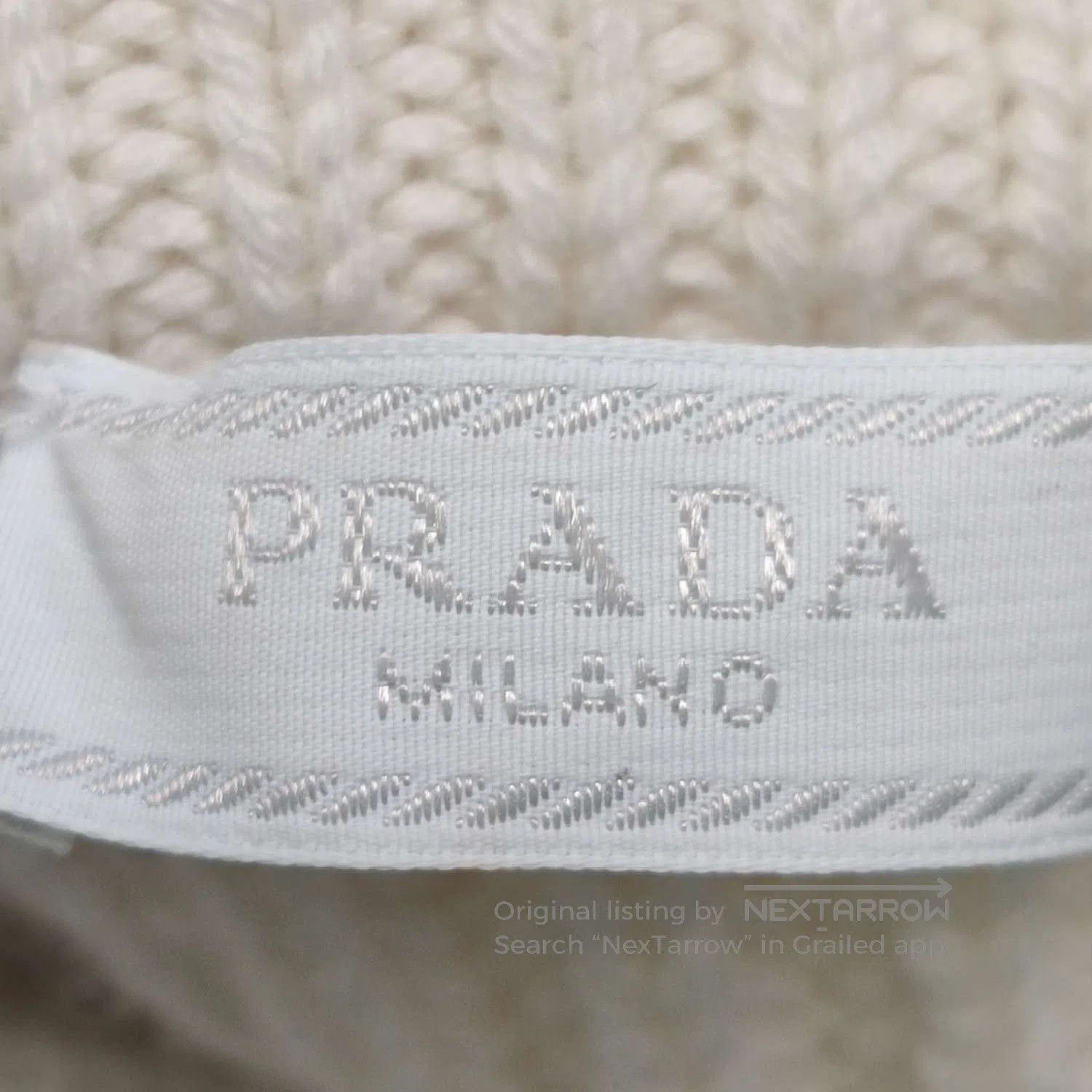 Prada Prada Cream Logo Striped Sweater L/50. Size US L / EU 52-54 / 3 - 2 Thumbnail