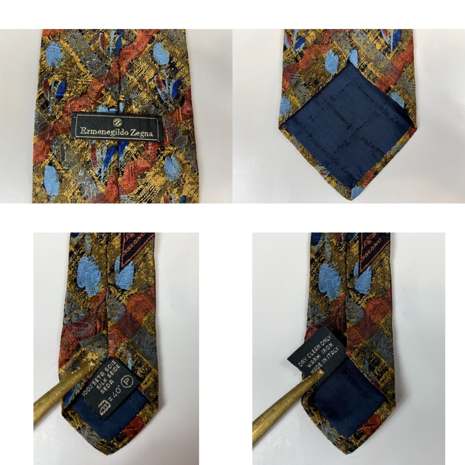 Ermenegildo Zegna VINTAGE Ermenegildo Zegna Silk Tie Floral Men’s Tie Made in Italy Size ONE SIZE - 8 Thumbnail