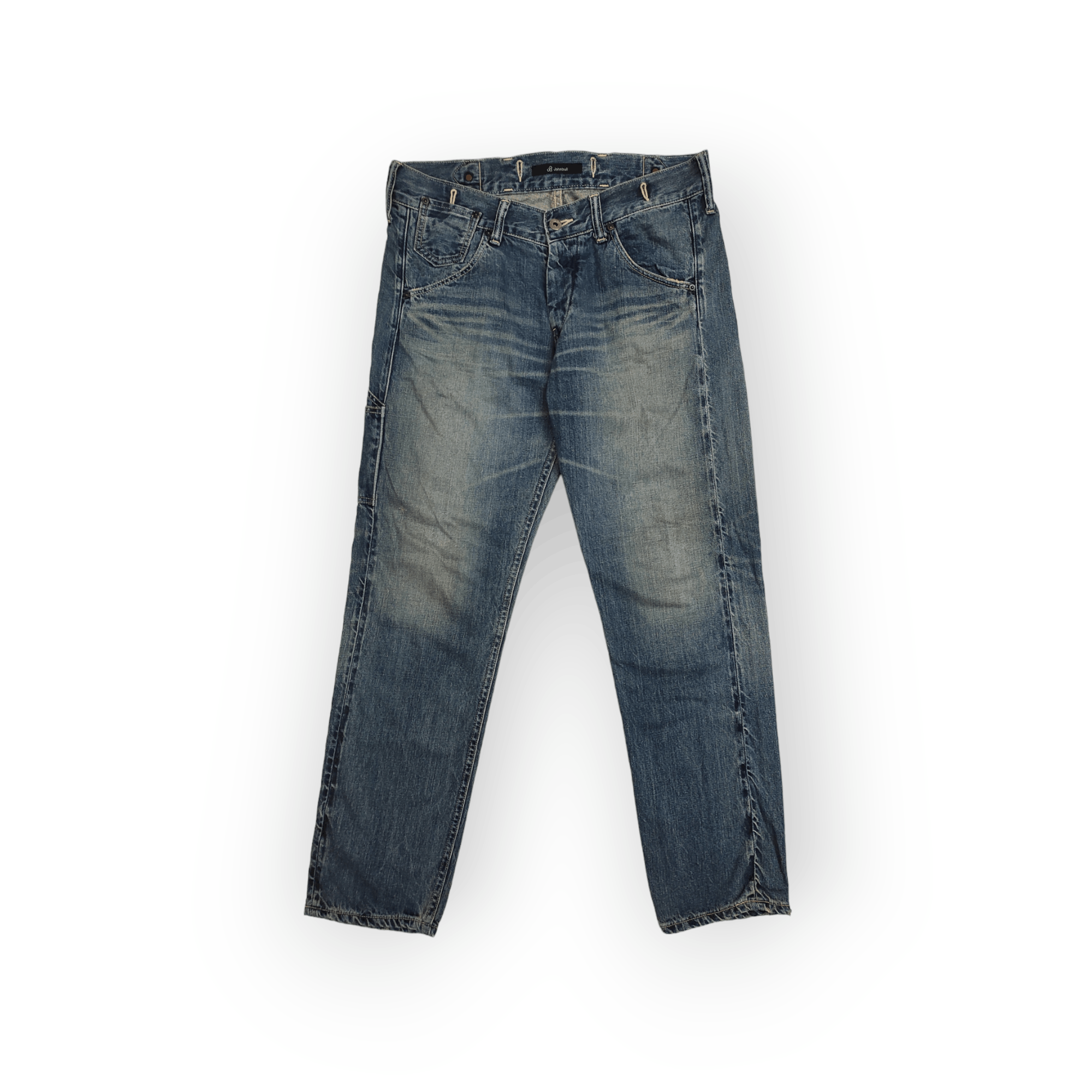 Japanese Brand × Johnbull × Vintage Selvedge jeans with buckle back and side tool's pocket Size US 33 - 1 Thumbnail