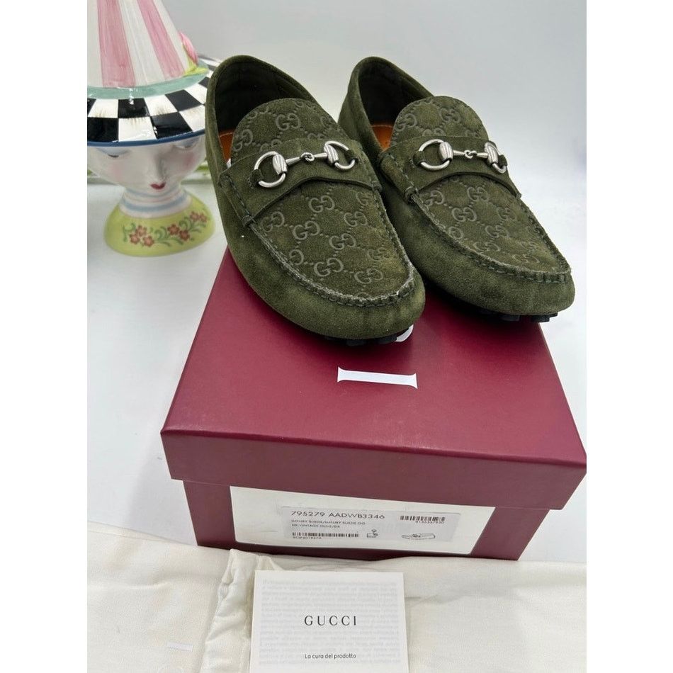 Gucci Gucci GG embossed suede driver loafers size 9 fits 9.5 US Size US 9.5 / EU 42-43 - 3 Thumbnail
