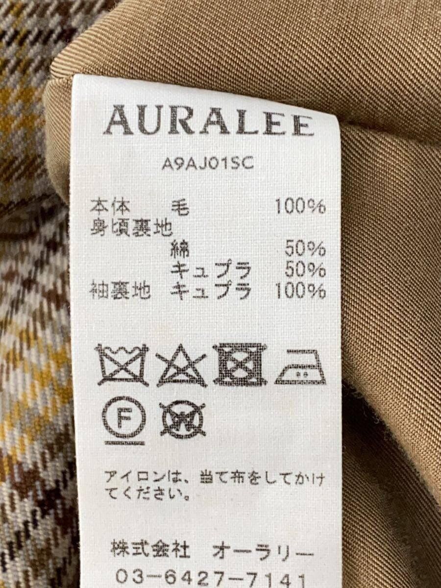 Auralee Brown Wool Serge Check Jacket Tailored Size US L / EU 52-54 / 3 - 4 Thumbnail