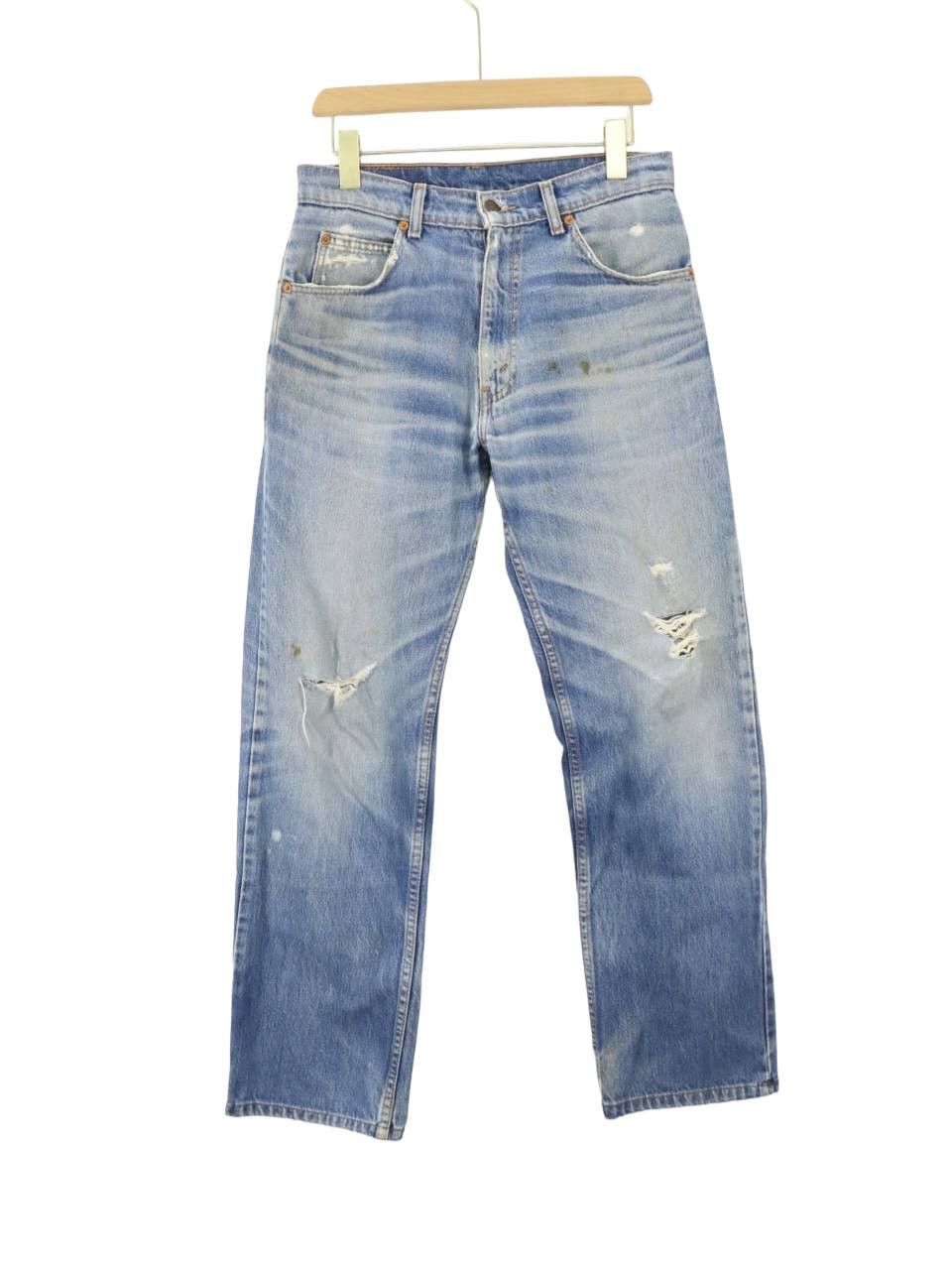 Levi's Levis 607 Orange Tab Distressed Seasoned Denim Jeans | Grailed