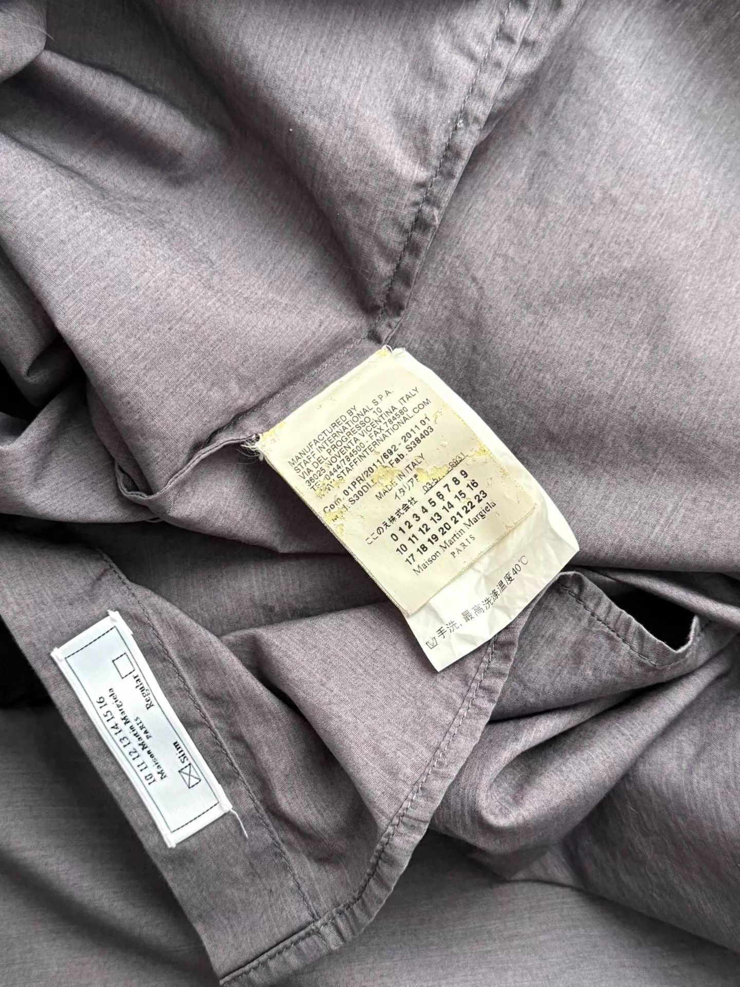 Other MMM F/W11 Dark Purple Cut Pleated Shirt 46 Distressed Size US S / EU 44-46 / 1 - 7 Thumbnail