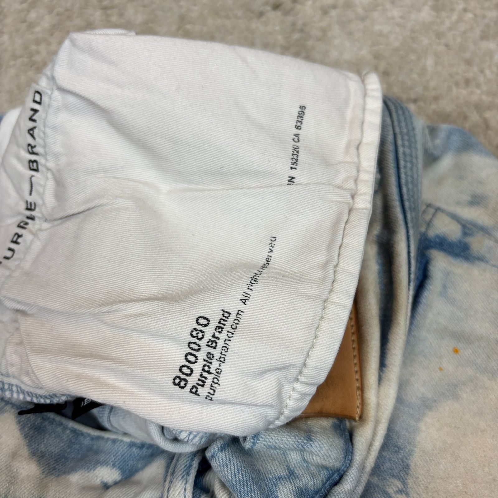 Purple Brand Purple Brand P020 Light Faded Bleached Out Splatter Jorts 31 Size US 31 - 9 Thumbnail