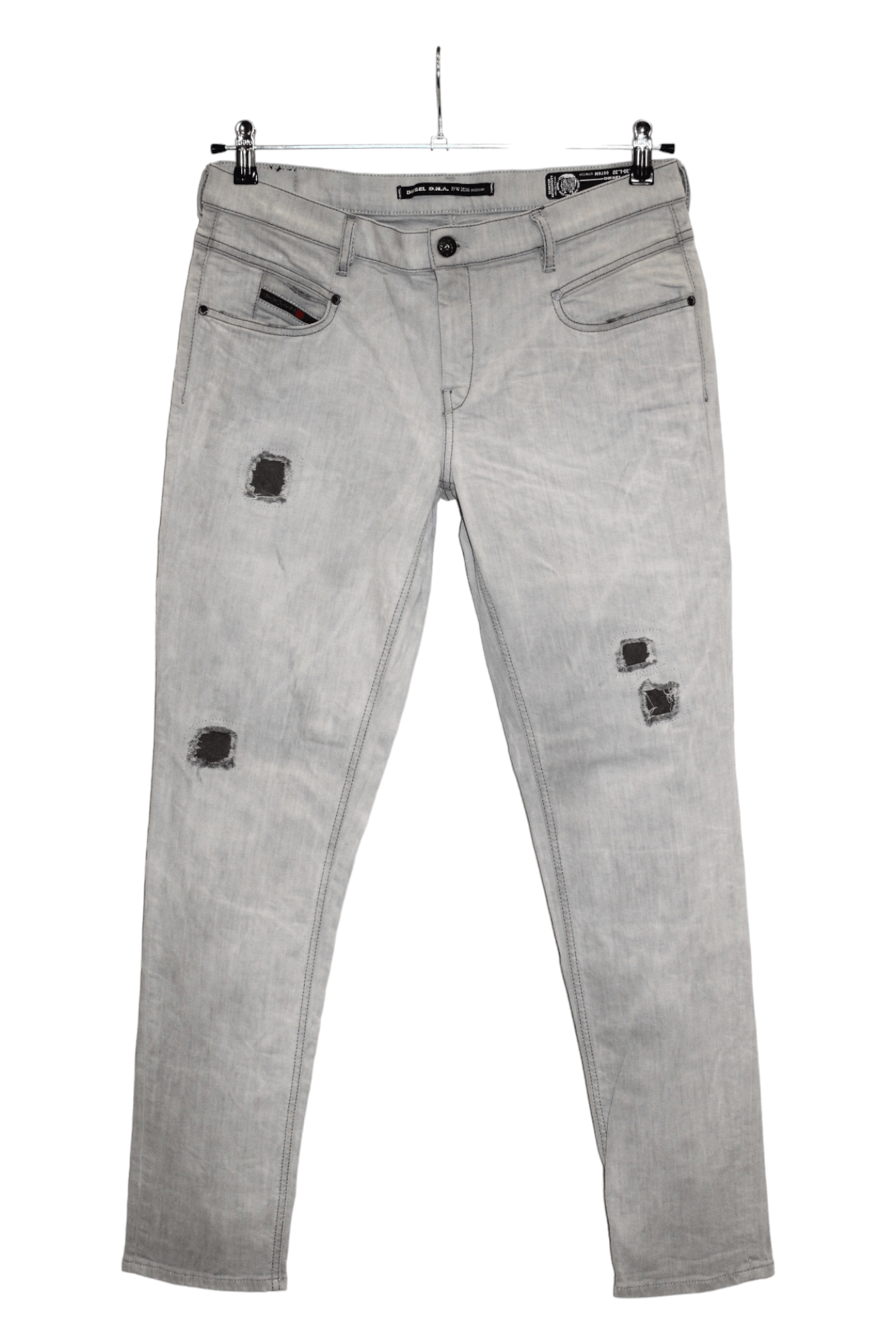 Diesel Diesel D.N.A. Belthy Regular Slim Straight Jeans 0676M Size US 31 - 2 Thumbnail