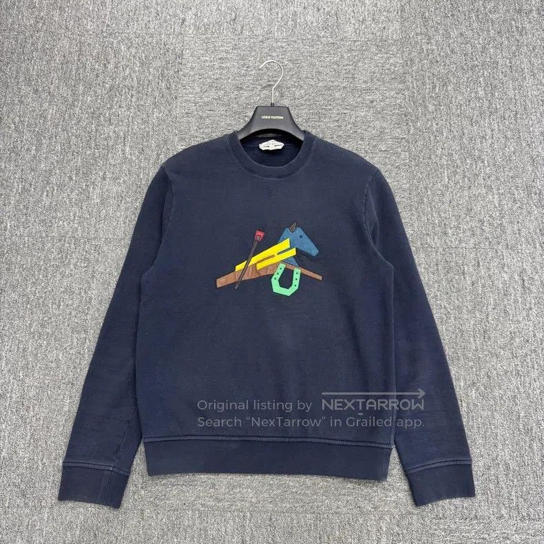 Hermes Hermes Leather patch pony sweatshirt Size US M / EU 48-50 / 2 - 1 Thumbnail