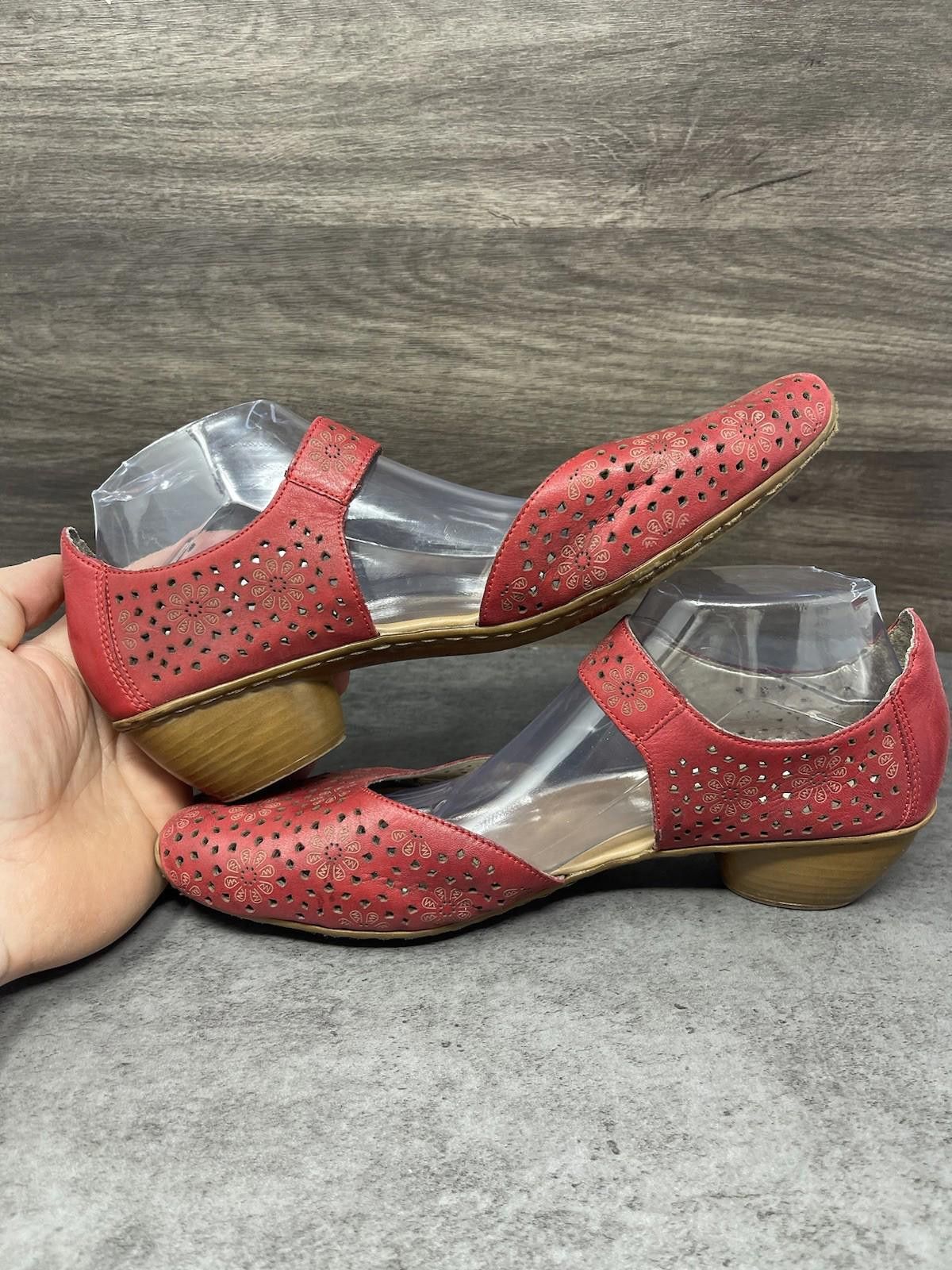 Rieker Rieker Mirjam 53 Shoes Womens Size 11 (42) Red Leather Size US 11 / IT 41 - 7 Thumbnail
