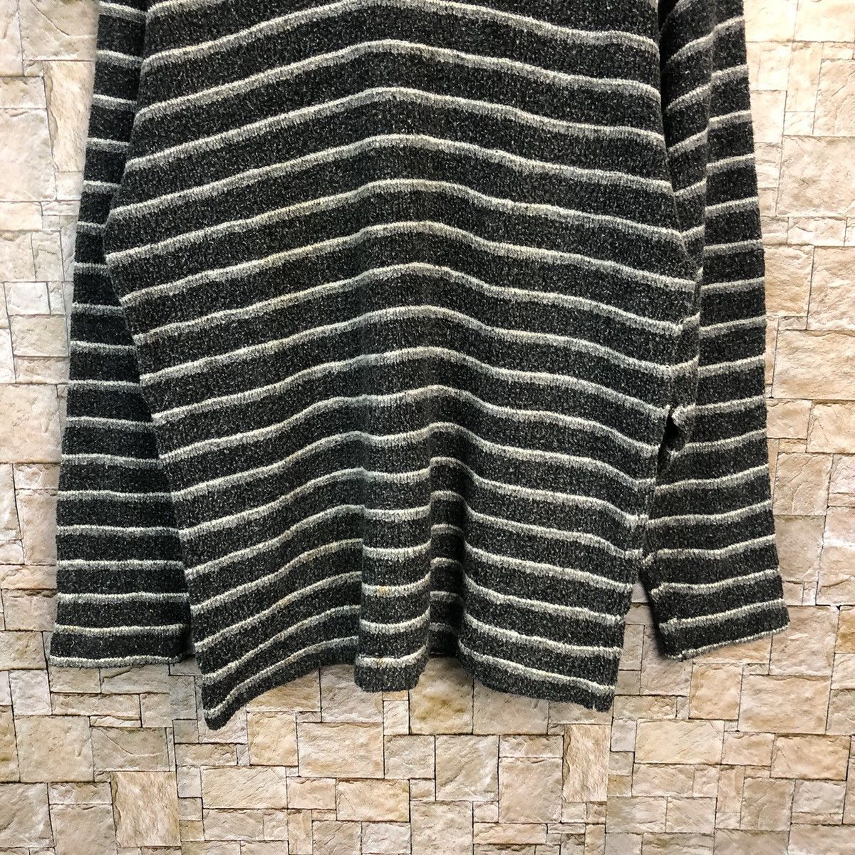Homespun Knitwear × Japanese Brand × OVER THE STRiPES Picaro Dark Blue Stripe vintage Knitwear #A917 Size L / US 10 / IT 46 - 6 Thumbnail