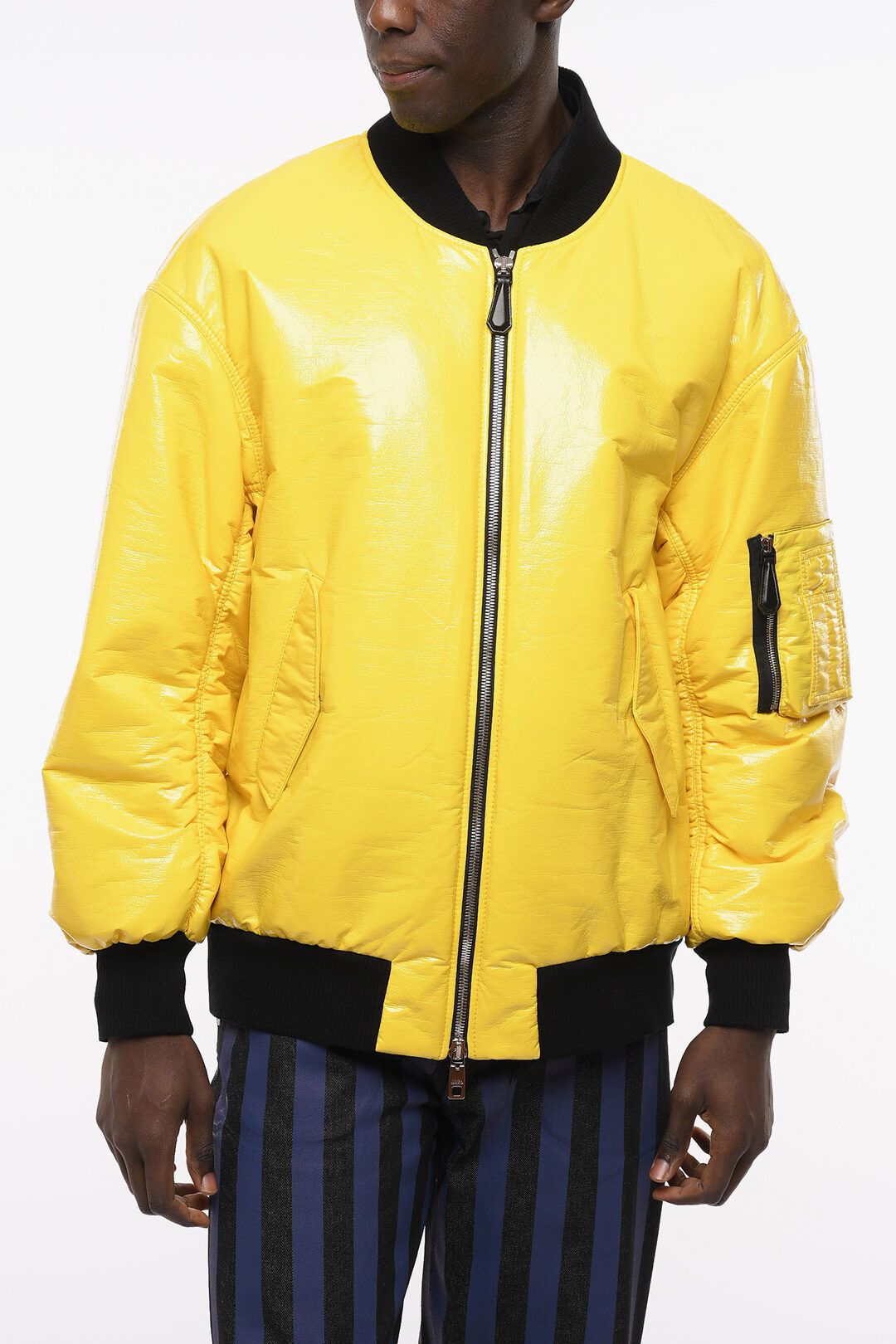 o1y0125 Bomber Jacket in Yellow/Black