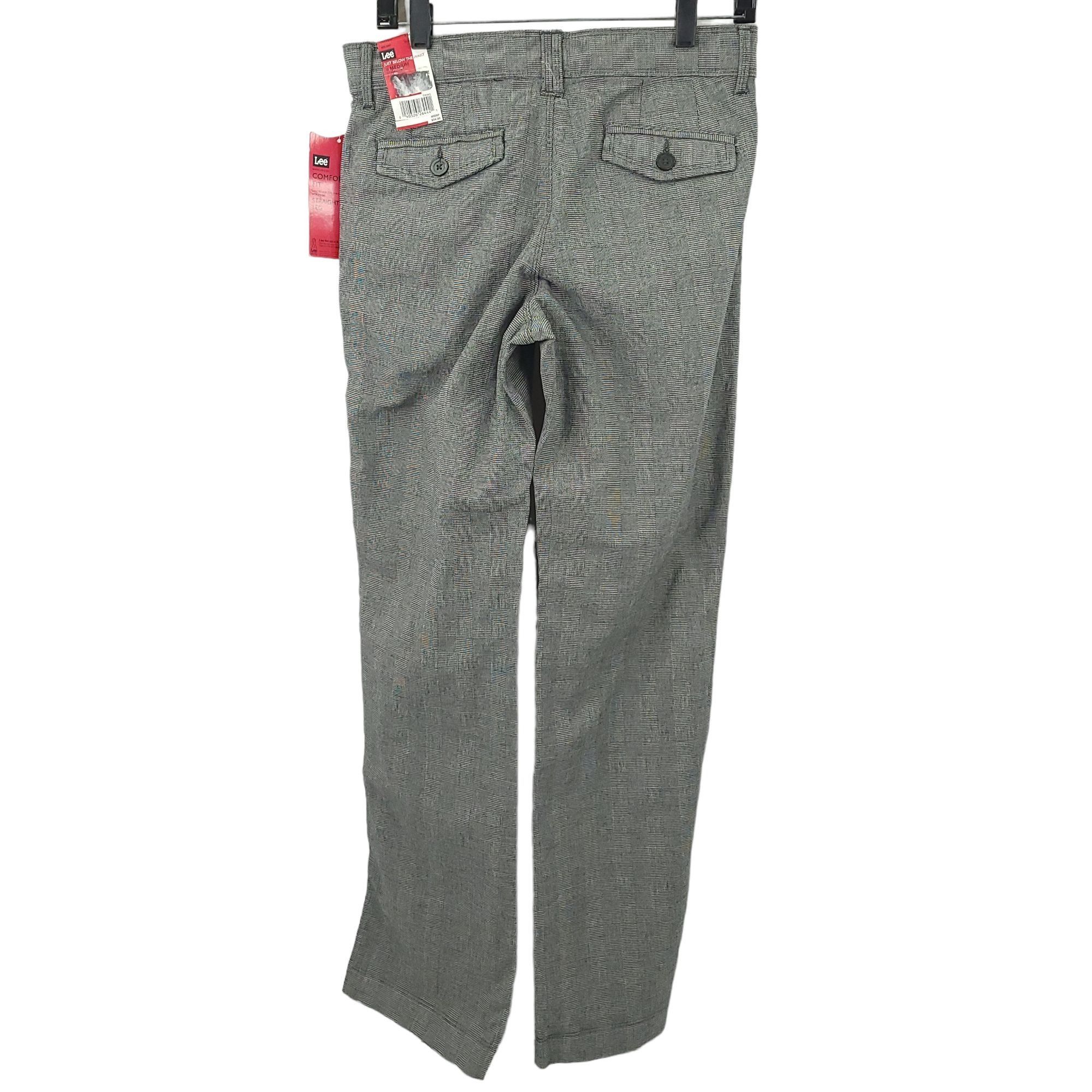 Lee Lee Straight Leg Trousers Womens 8M Glen Plaid Sinfully Soft Size 30" / US 8 / IT 44 - 2 Thumbnail