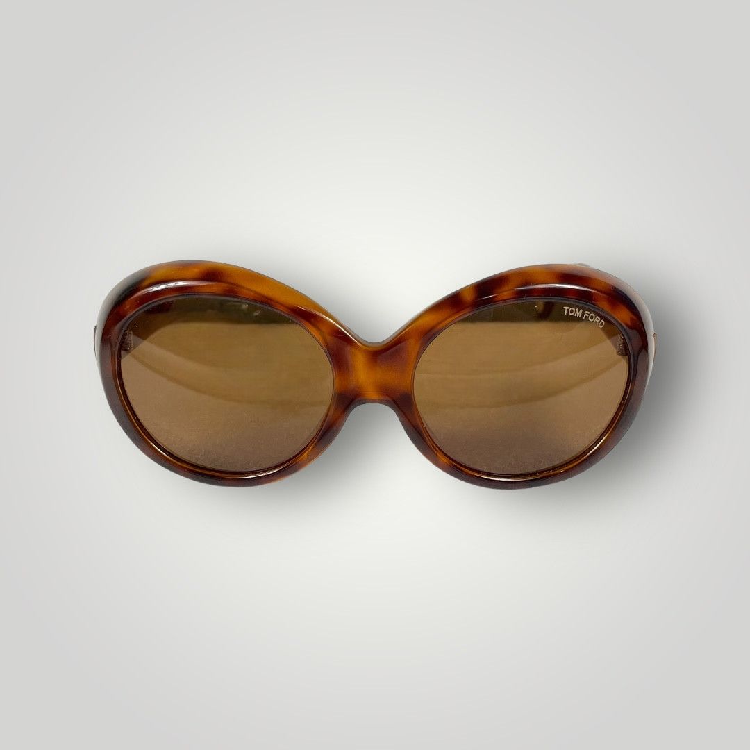 Tom Ford Tom Ford Oval Leopard Brown Sunglasses Size ONE SIZE - 1 Thumbnail