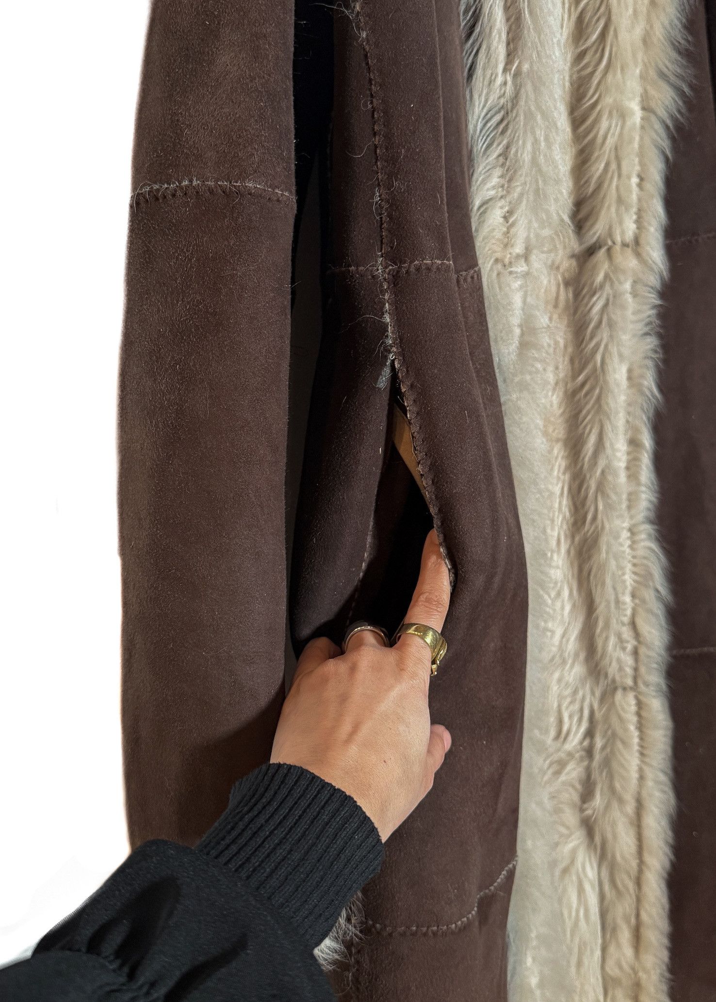 Marni Marni Brown Suede & Shearling Coat Size M / US 6-8 / IT 42-44 - 4 Thumbnail