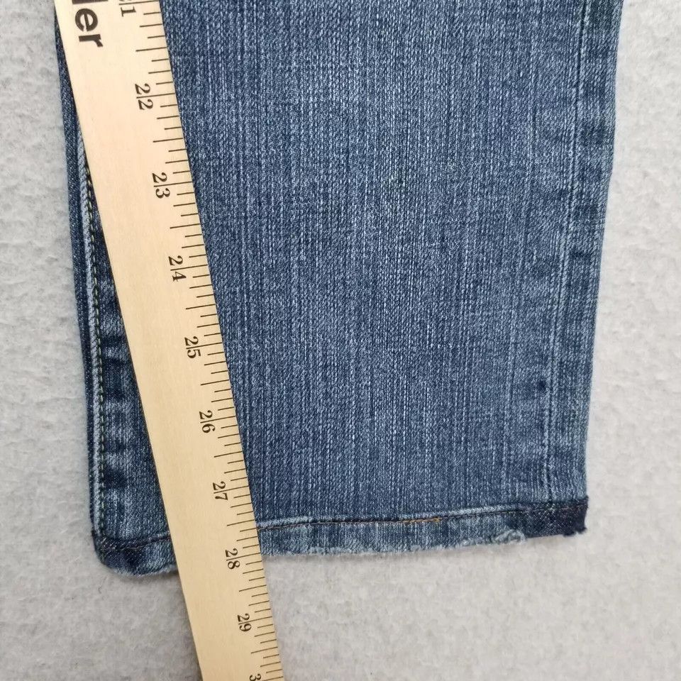 Bebe Bebe Jeans Womens 27x28 Denim Flared Low Rise Rhinestones Size 27" / US 4 / IT 40 - 15 Thumbnail