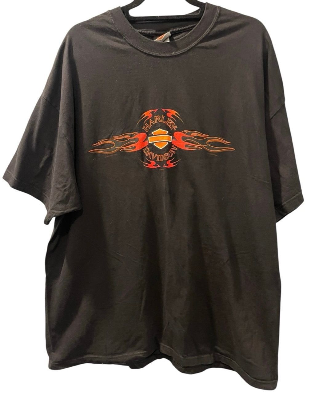 Harley Davidson Vintage 2002 Harley Davidson Orange Flame T-Shirt Size 2XL Size US XXL / EU 58 / 5 - 2 Thumbnail