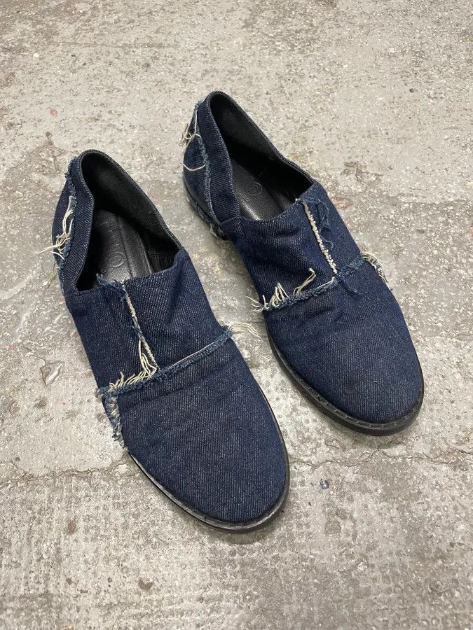 Maison Margiela Maison Margiela MM6 Blue Denim Jeans Derbys Shoes Size US 7 / EU 40 - 4 Thumbnail
