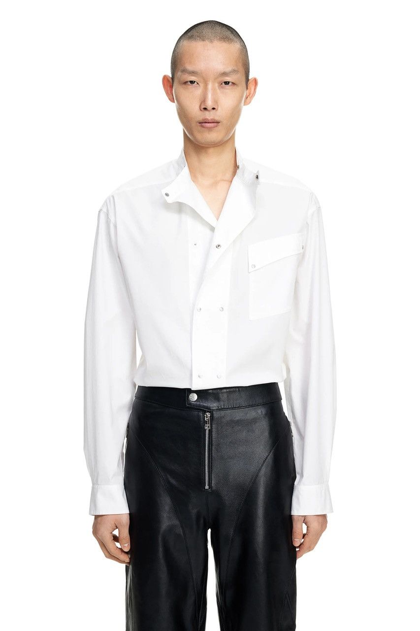 Mugler Mugler x H&M Double-breasted Poplin Shirt Size XL Size US XL / EU 56 / 4 - 1 Thumbnail