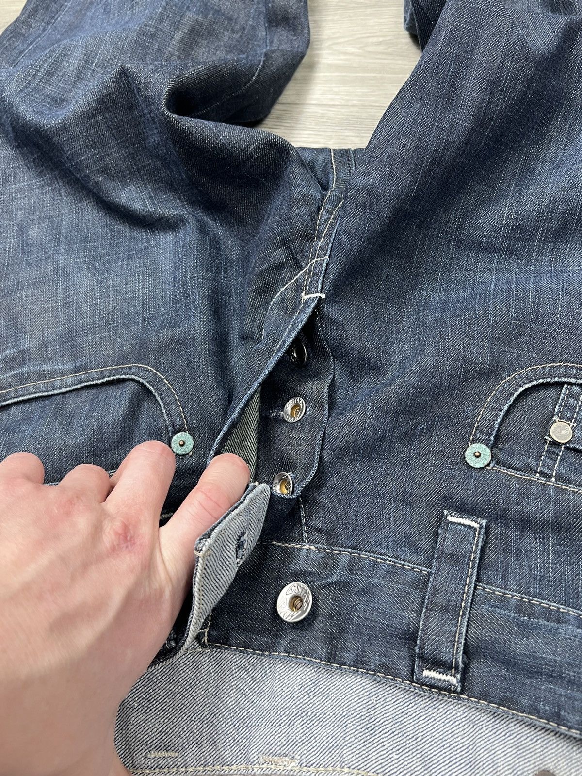 G-Star Vtg G-Star Raw Jeans Dark Wash Blue Loose Straight Denim Y2K Size US 30 / EU 46 - 9 Thumbnail