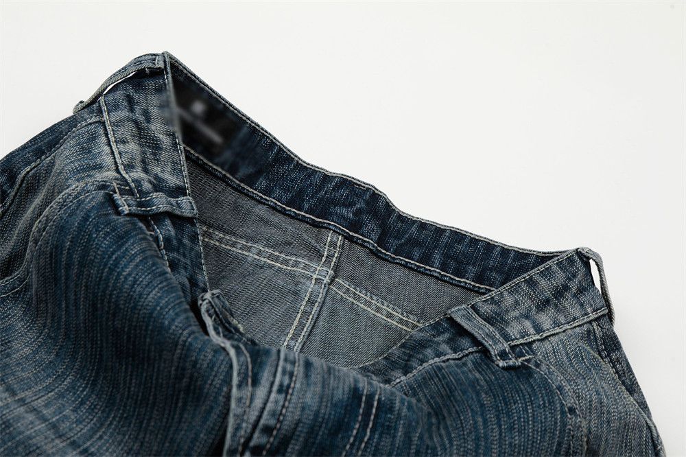Vintage American retro workwear loose distressed curved jeans Size US 32 / EU 48 - 4 Thumbnail