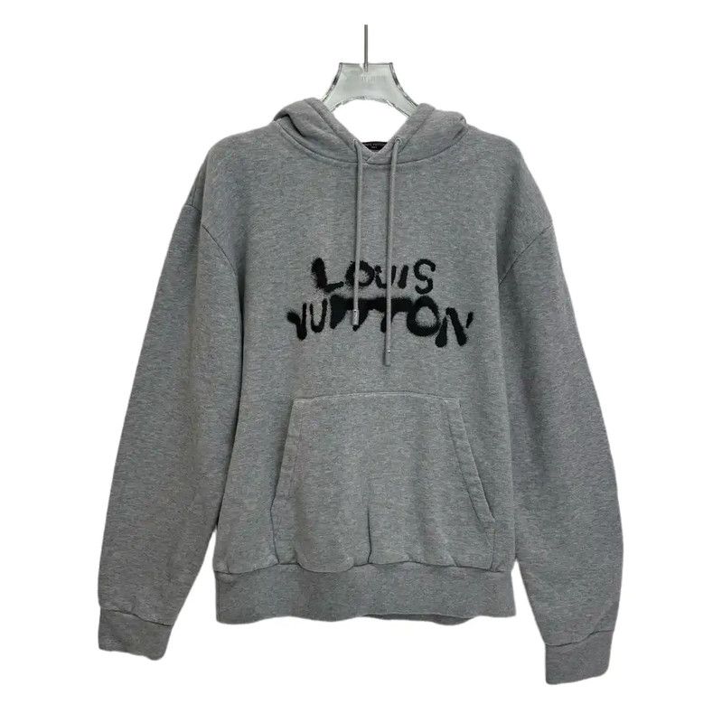 Louis Vuitton Louis Vuitton Gray Cotton Printed Long Sleeve Hoodie 0089 Size M / US 6-8 / IT 42-44 - 1 Thumbnail