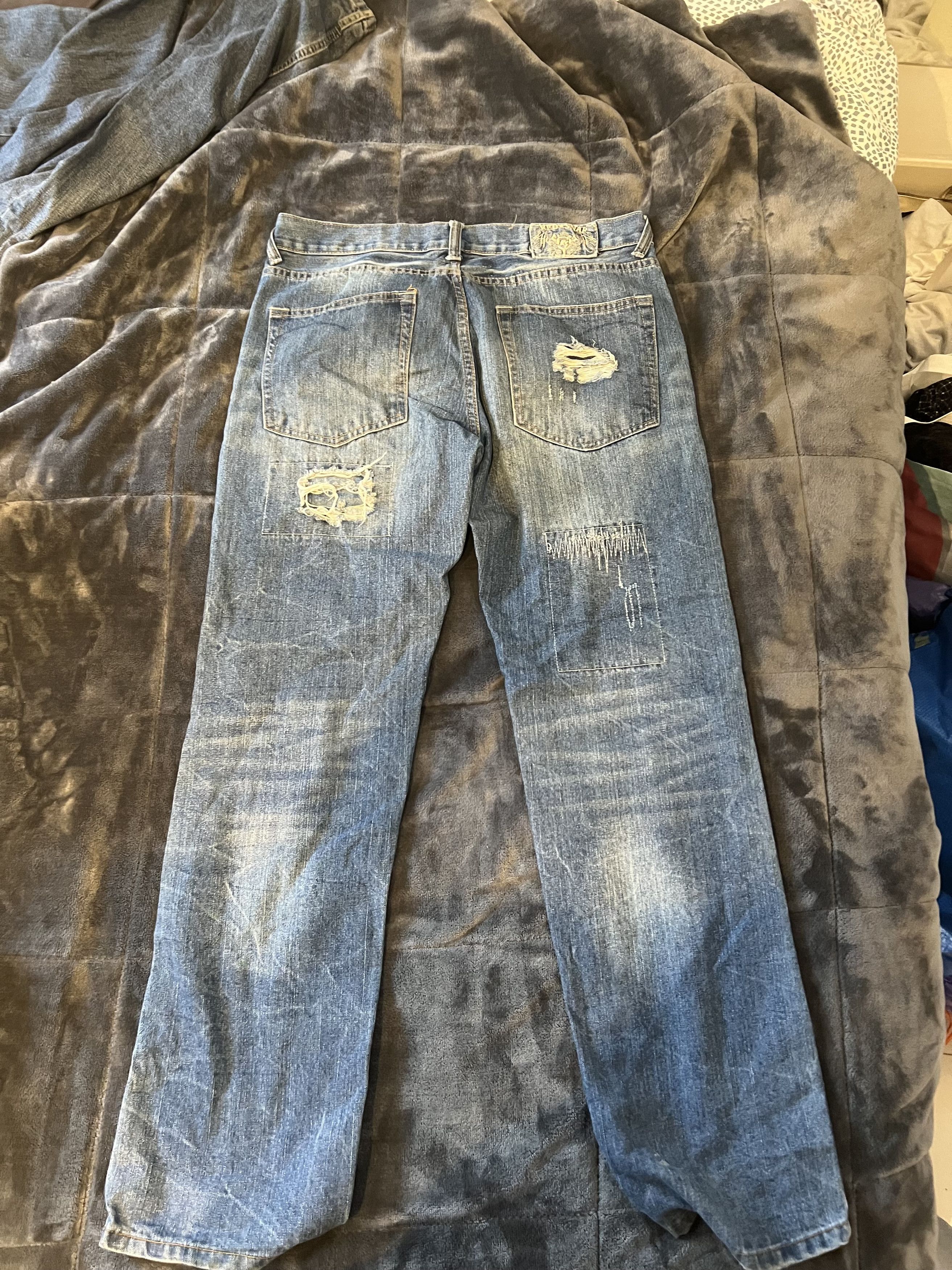 Other red snap distressed denim Size US 34 / EU 50 - 3 Thumbnail