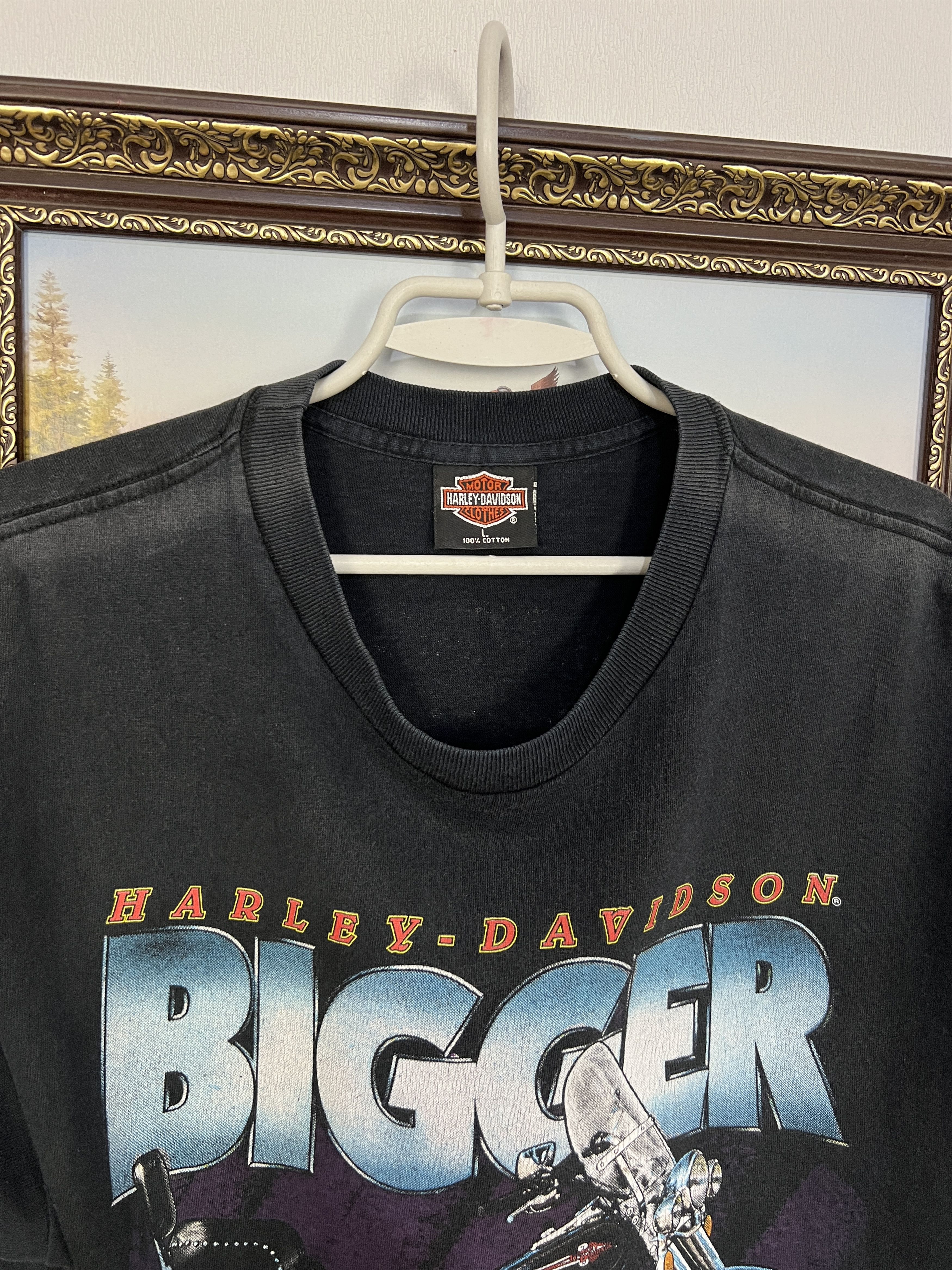 Harley Davidson Harley Davidson Bigger Than Life Bike Tee Shirt Jersey Size US L / EU 52-54 / 3 - 5 Thumbnail