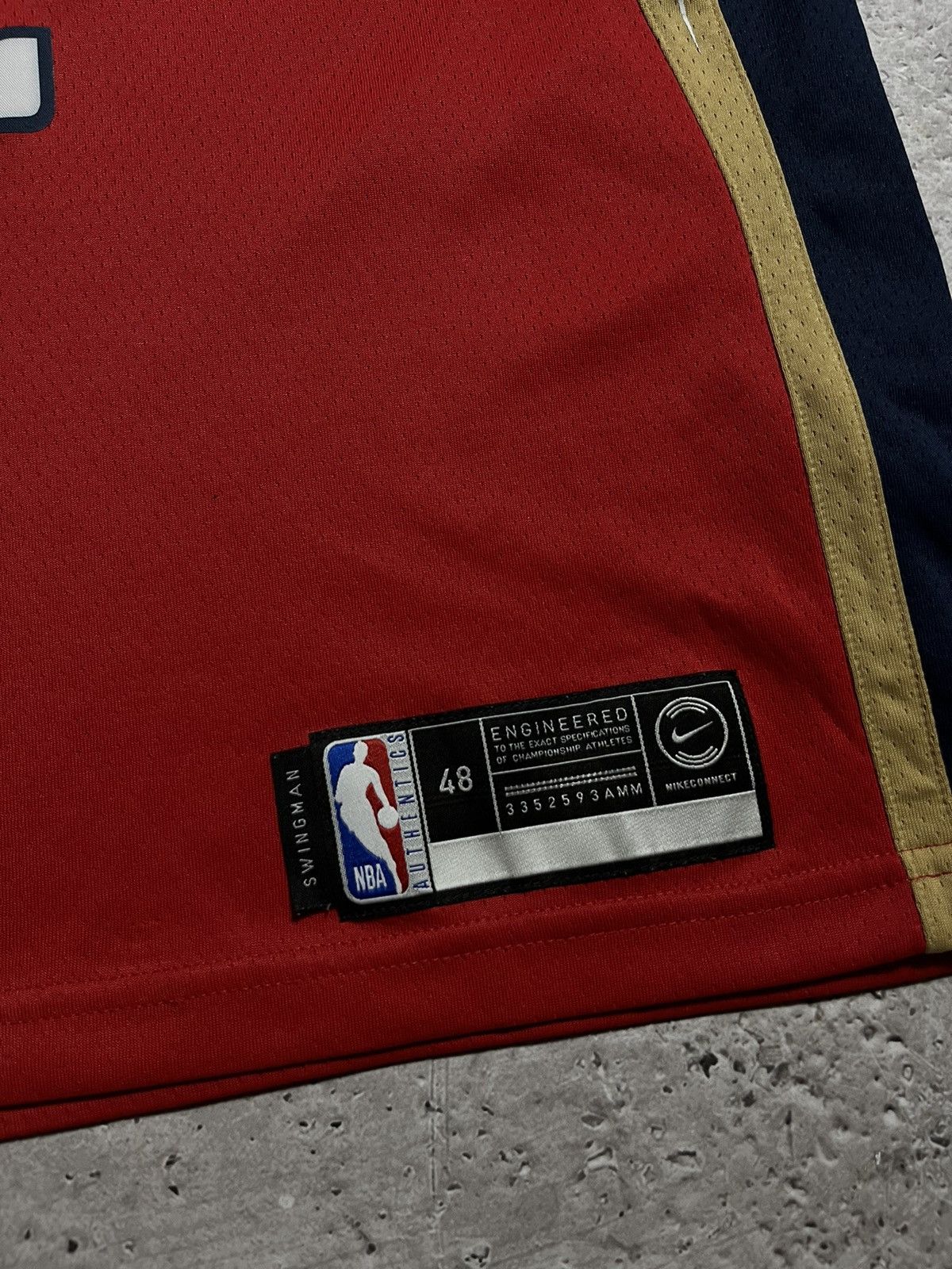 NBA × Nike #42 Melvin Ajinca New Orleans Pelicans NBA Jersey Tank Top Size US L / EU 52-54 / 3 - 3 Thumbnail