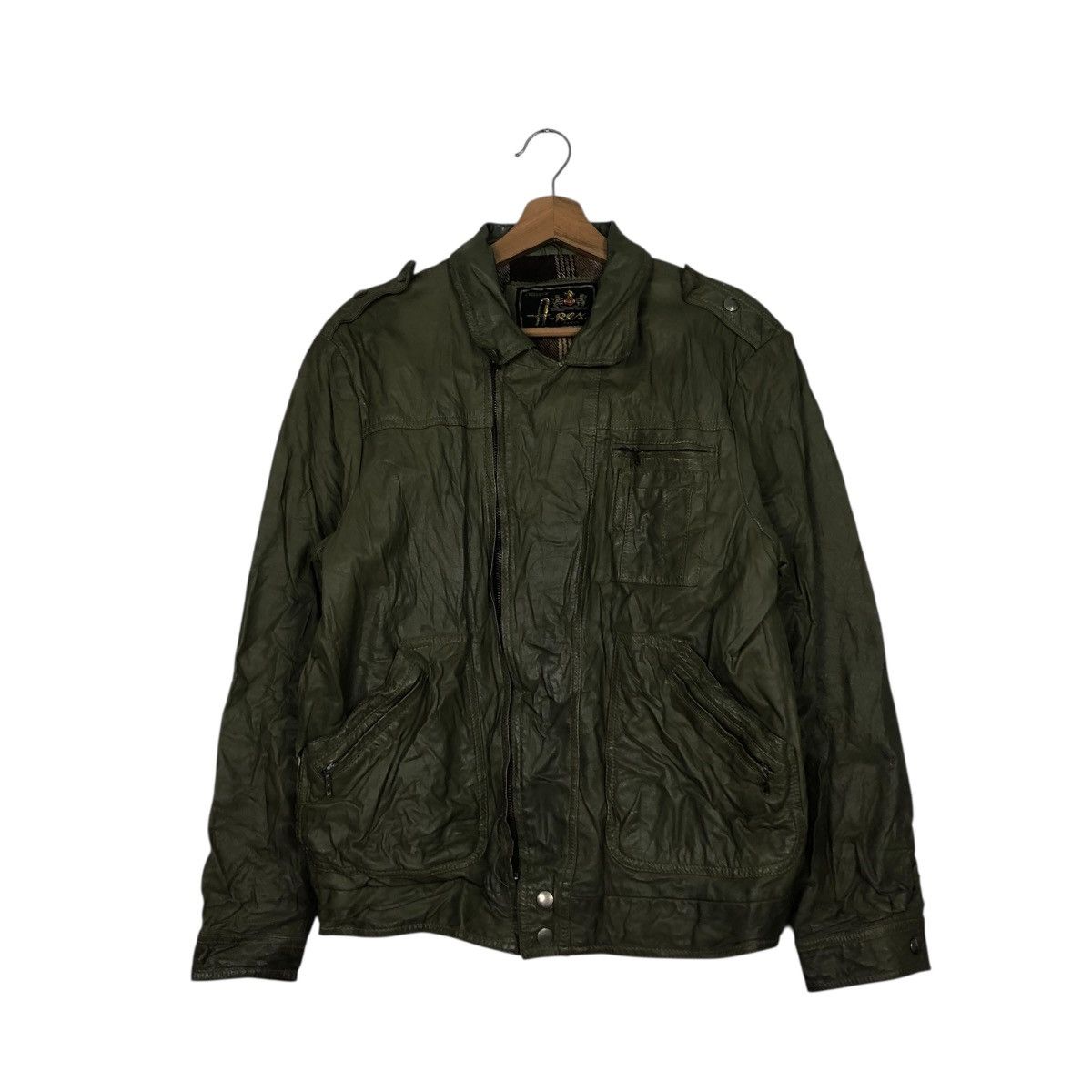 Japanese Brand 🔥VINTGE BIKER LEATHER JACKET BLANKET A REX ISSEY MIYAKE Size US L / EU 52-54 / 3 - 4 Thumbnail