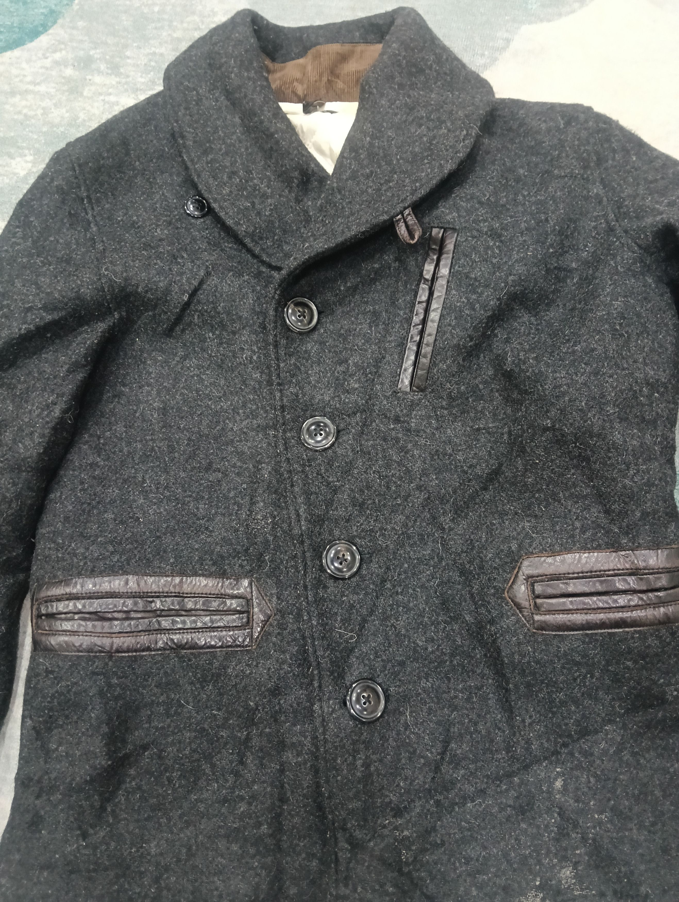 Yohji Yamamoto Coal Black Japanese Brand Wool Jacket Size US M / EU 48-50 / 2 - 9 Thumbnail