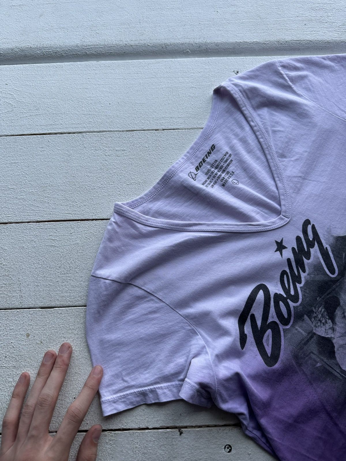 Other RARE🚨 BOEING MADE IN USA PLANE OFFICAL PRODUCT WOMEN tee Size L / US 10 / IT 46 - 2 Thumbnail