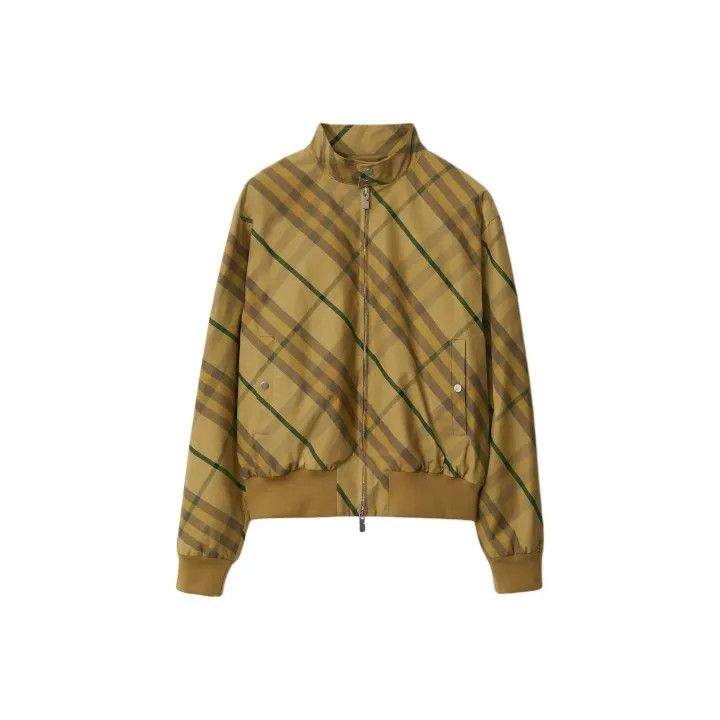 Burberry SS24 Plaid Stand Collar Zip Jacket
