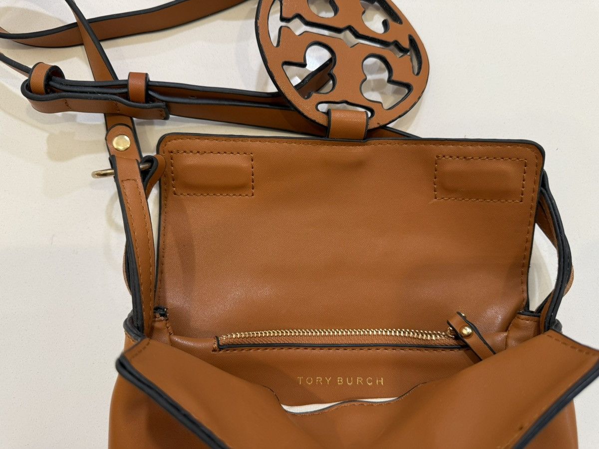 Tory Burch Tory Burch Leather Miller Crossbody Bag Cognac Size ONE SIZE - 4 Thumbnail
