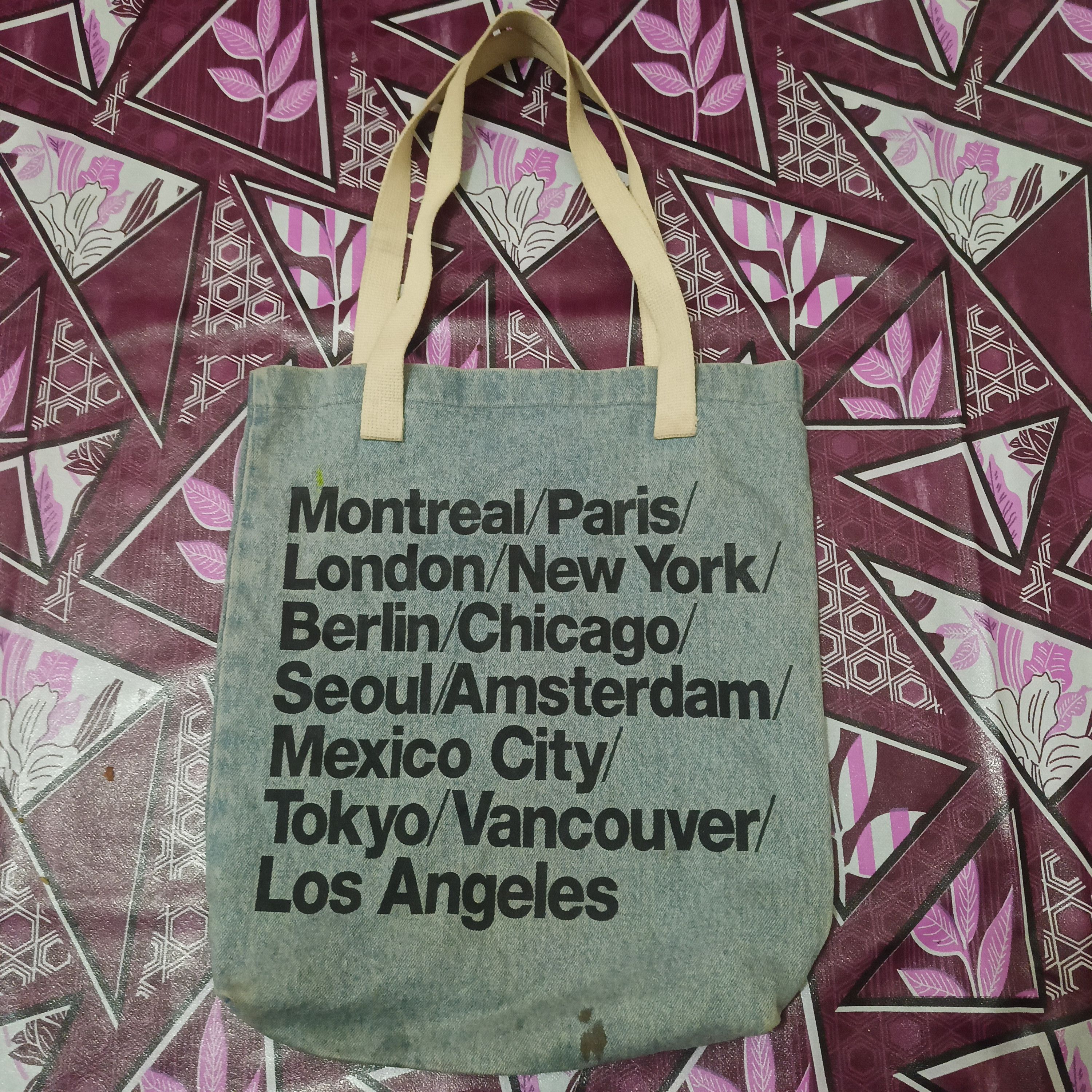 American Apparel Vtg American Apparel Denim Tote Bag Size ONE SIZE - 7 Thumbnail
