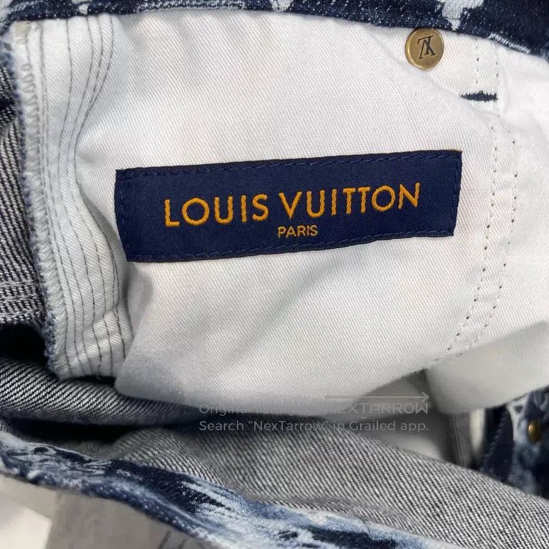 Louis Vuitton Louis Vuitton Cashew flower logo printed denim shorts Size US 34 / EU 50 - 4 Thumbnail