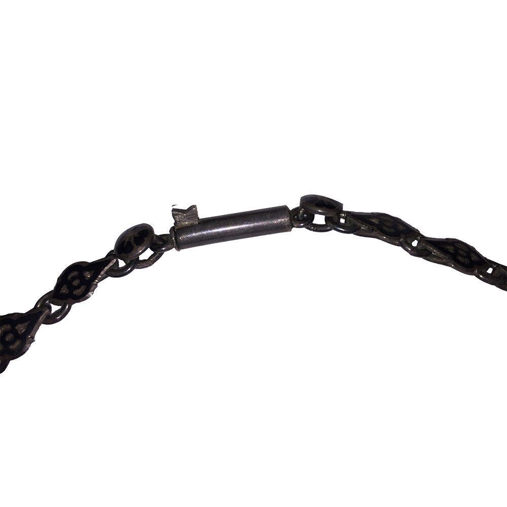 Designer Siamese Thailand Sterling Bib Necklace with in Black Enamel Size ONE SIZE - 8 Thumbnail