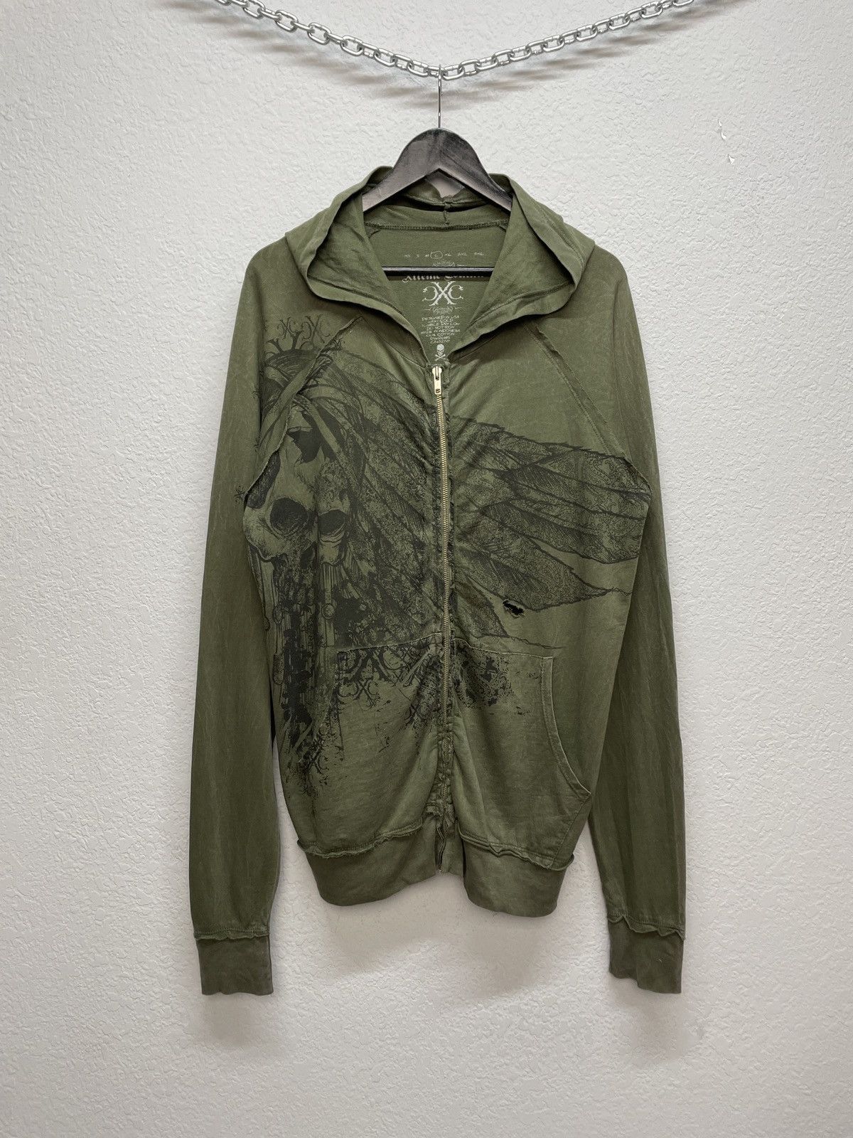 Vintage Y2K Xtreme Couture Light Zip Hoodie Affliction Type