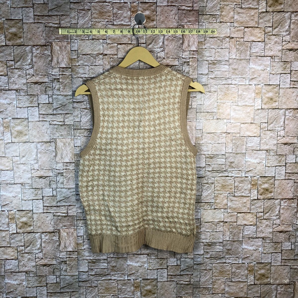 Japanese Brand × Vintage Japan vintage Brown Vest knitwear #A825 Size S / US 4 / IT 40 - 12 Thumbnail