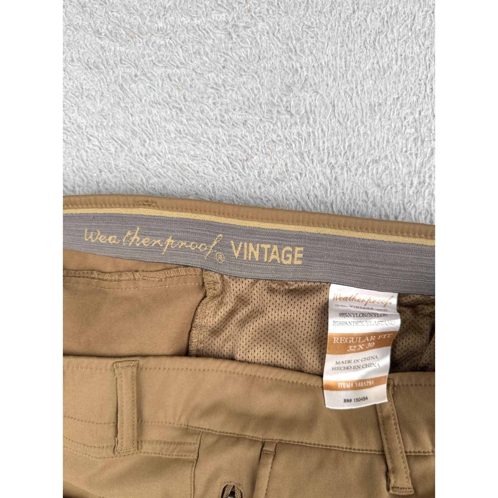 Weatherproof Weatherproof Pants Men Cargo Straight Beige 32x30 Nylon Casual Travel Workwear 32 Mens Beige Pants Weatherproof Size US 32 / EU 48 - 6 Thumbnail