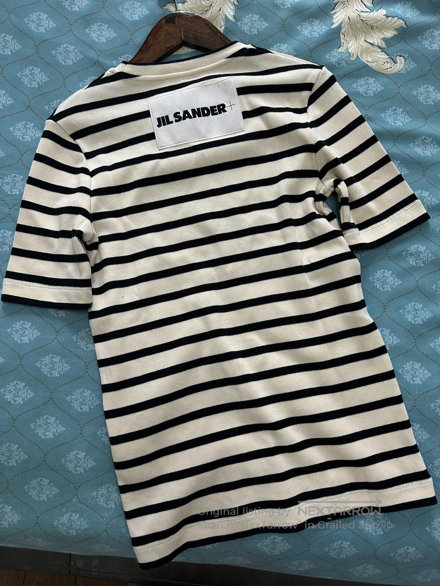 Jil Sander Jil Sander Women's Striped Short Sleeve Top. Size M / US 6-8 / IT 42-44 - 4 Thumbnail