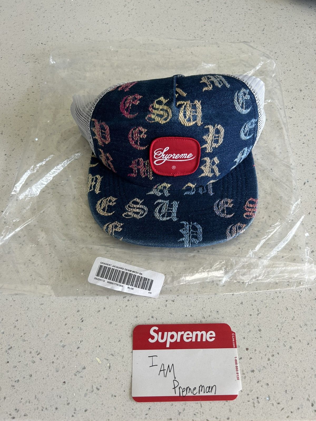 女性が喜ぶ♪ Supreme ζη Cap Denim Jacquard Gradient キャップ