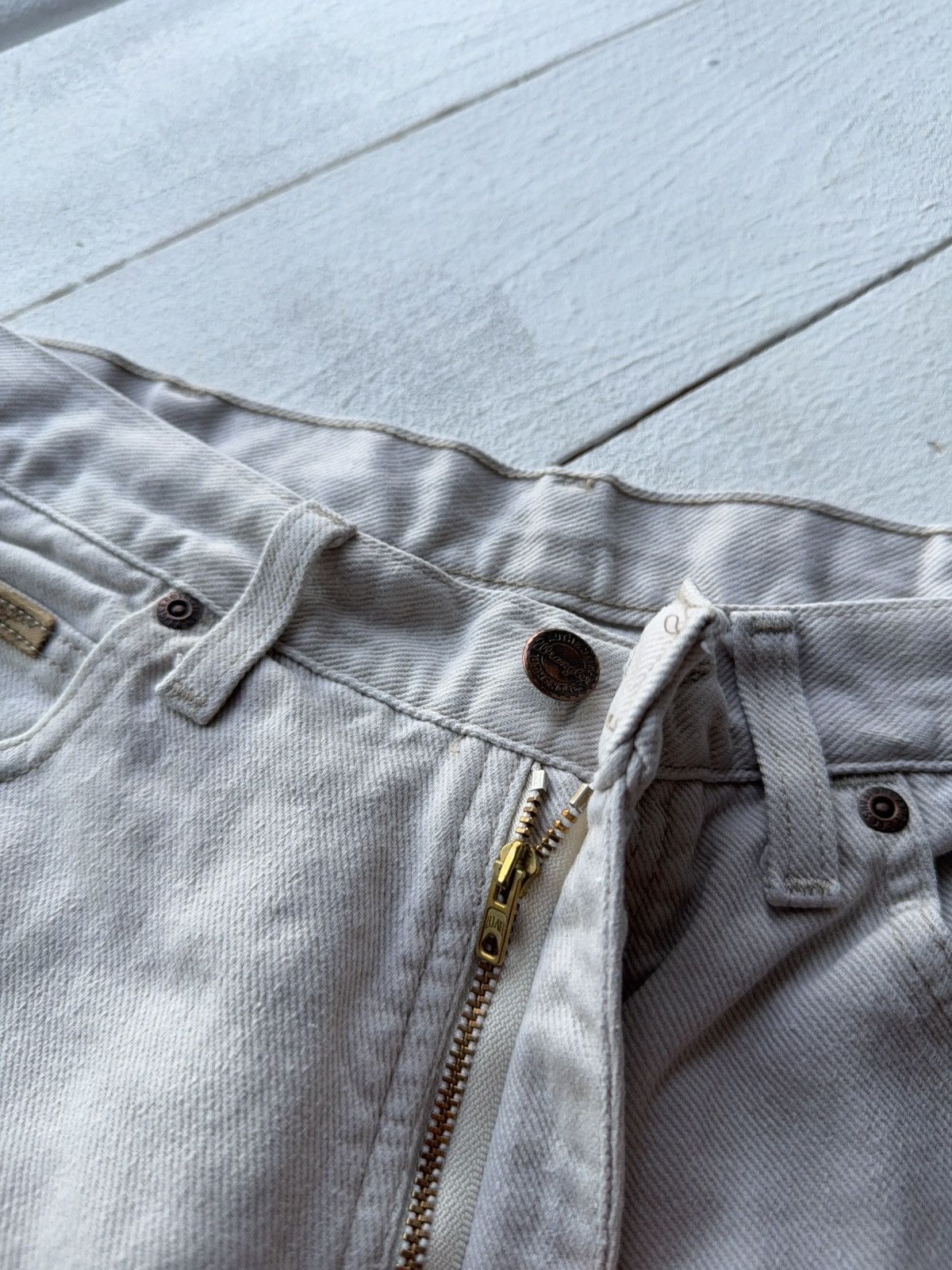 Wrangler Vintage 70s Wrangler UK-Made Off-White Western Cowboy Jeans Size US 30 / EU 46 - 7 Thumbnail