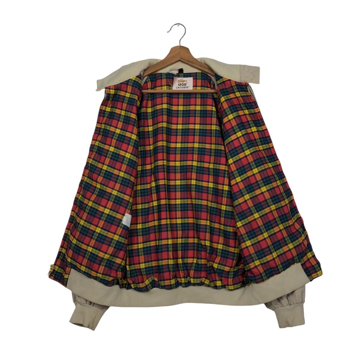 Japanese Brand 📌Vintage Bomber Jacket Izod Lacoste Tartan Blanket Check Size US XL / EU 56 / 4 - 14 Thumbnail