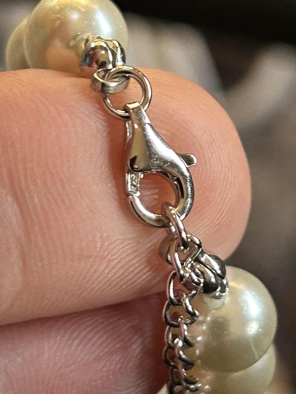Other Elegant classic white high luster glass pearl 925 necklace Size ONE SIZE - 6 Thumbnail