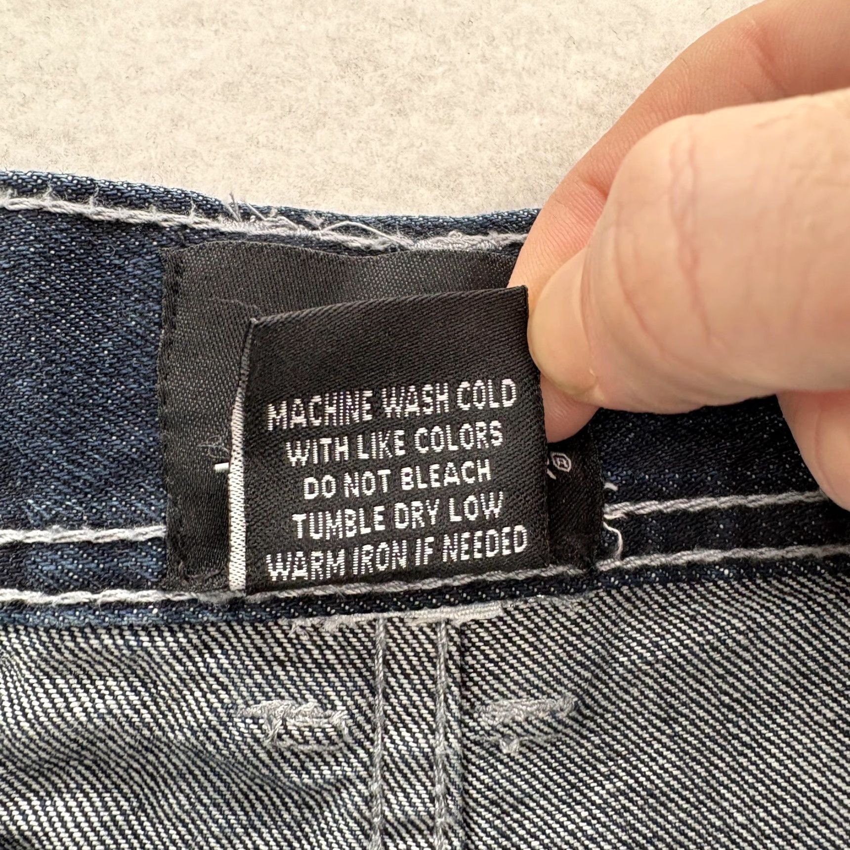 Denime TrueTimber Jeans Mens 34x32 Blue Dark Wash Regular Straight Cotton Denim NWT Size US 34 / EU 50 - 5 Thumbnail